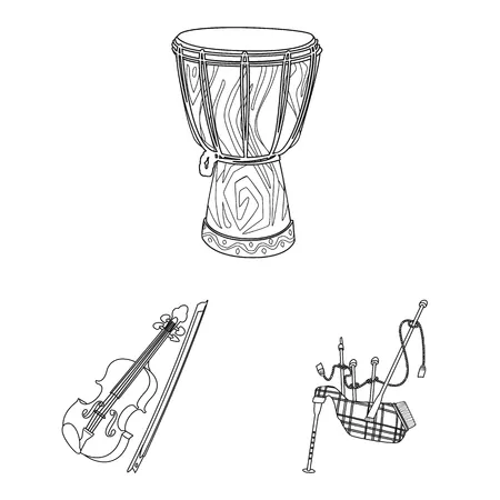 Dibujos para colorear e imprimir Musical Instruments