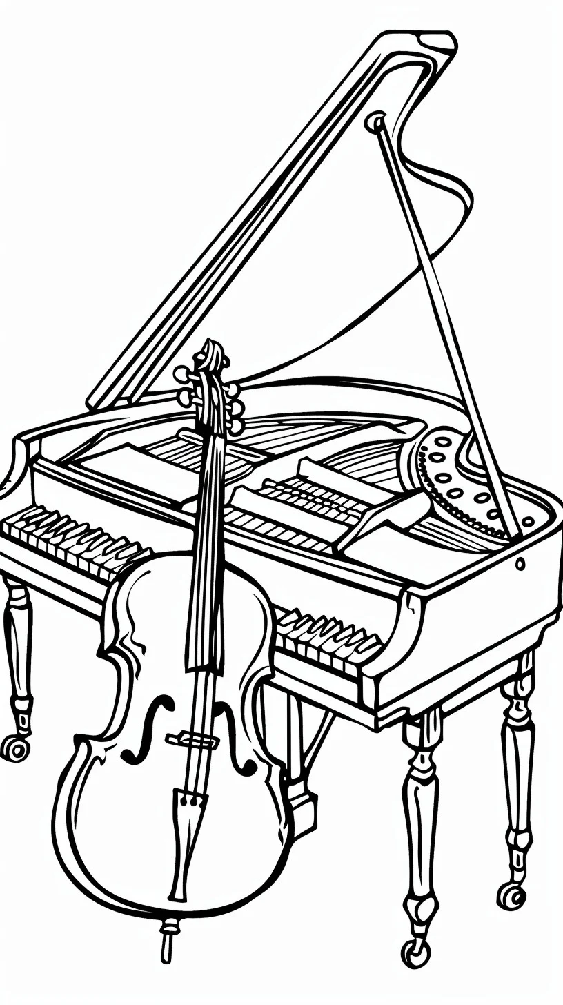 Dibujos para colorear e imprimir Musical Instruments