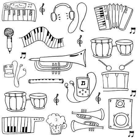 Dibujos para colorear e imprimir Musical Instruments