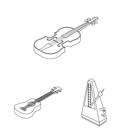 Dibujos para colorear e imprimir Musical Instruments