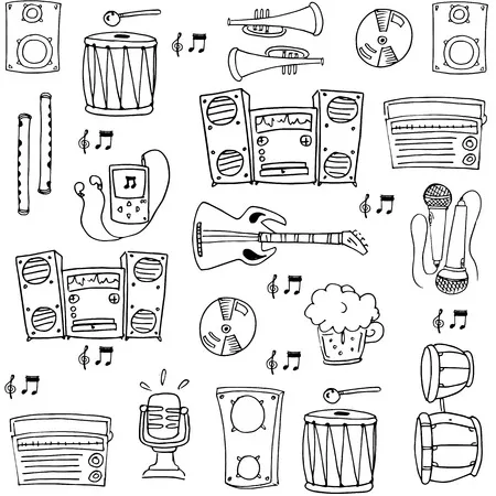 Dibujos para colorear e imprimir Musical Instruments