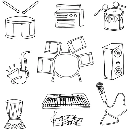 Dibujos para colorear e imprimir Musical Instruments