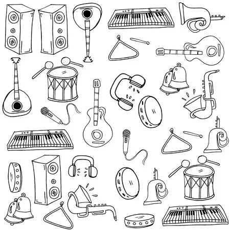 Dibujos para colorear e imprimir Musical Instruments