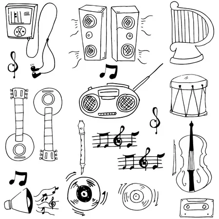 Dibujos para colorear e imprimir Musical Instruments