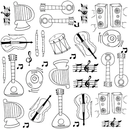 Dibujos para colorear e imprimir Musical Instruments