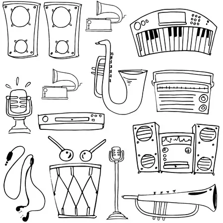 Dibujos para colorear e imprimir Musical Instruments