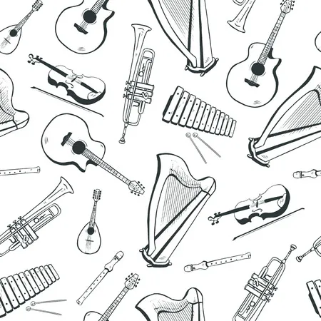 Dibujos para colorear e imprimir Musical Instruments