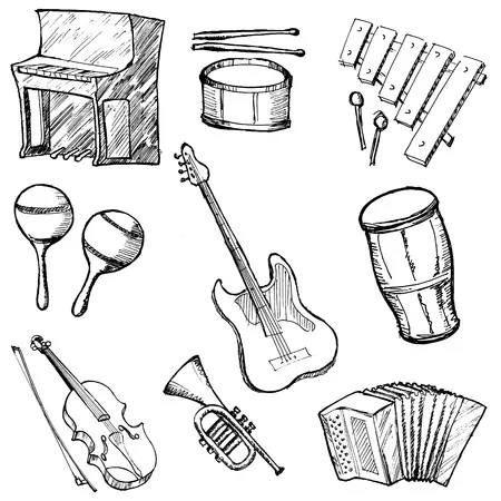 Dibujos para colorear e imprimir Musical Instruments