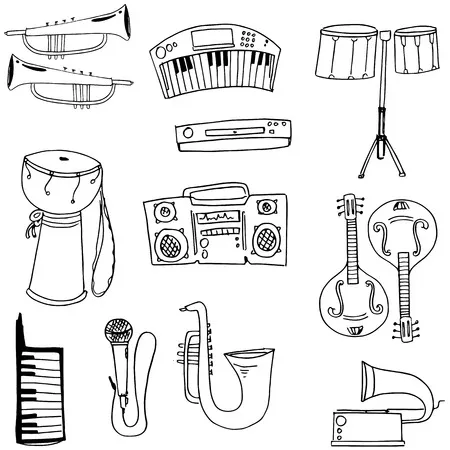 Dibujos para colorear e imprimir Musical Instruments