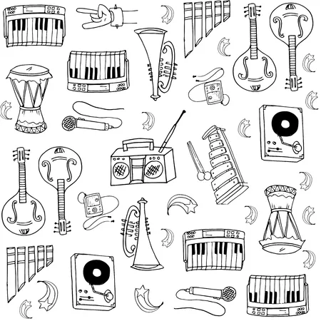 Dibujos para colorear e imprimir Musical Instruments