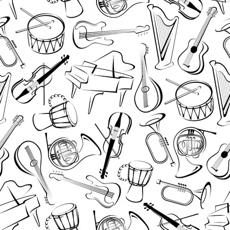 Dibujos para colorear e imprimir Musical Instruments