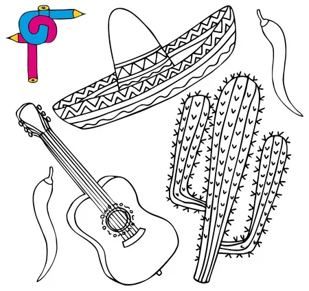 Dibujos para colorear e imprimir Musical Instruments