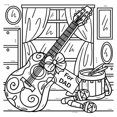 Dibujos para colorear e imprimir Musical Instruments