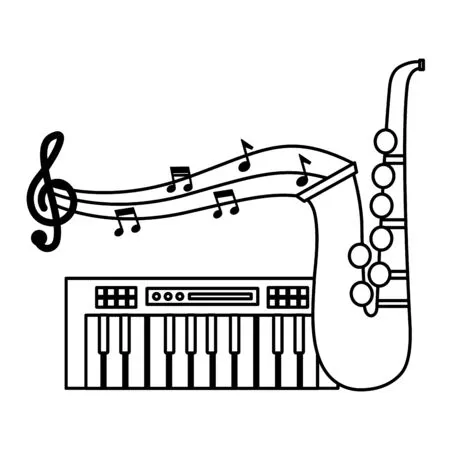 Dibujos para colorear e imprimir Musical Instruments