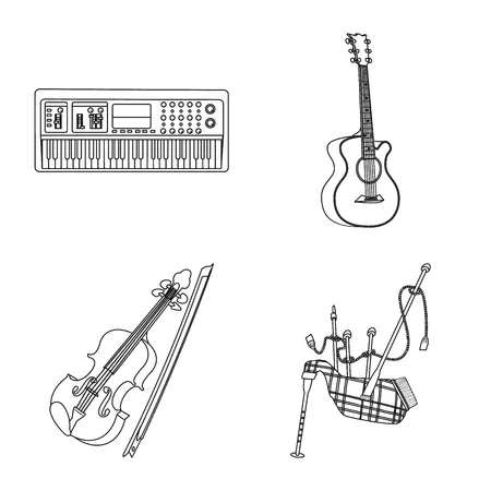 Dibujos para colorear e imprimir Musical Instruments