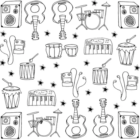 Dibujos para colorear e imprimir Musical Instruments