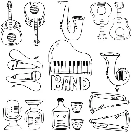 Dibujos para colorear e imprimir Musical Instruments