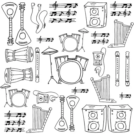 Dibujos para colorear e imprimir Musical Instruments