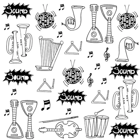 Dibujos para colorear e imprimir Musical Instruments