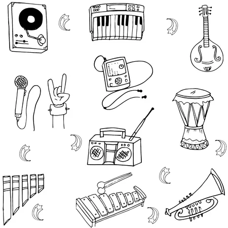 Dibujos para colorear e imprimir Musical Instruments