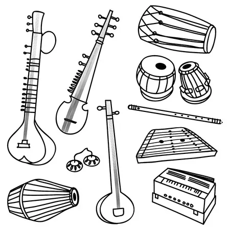 Dibujos para colorear e imprimir Musical Instruments