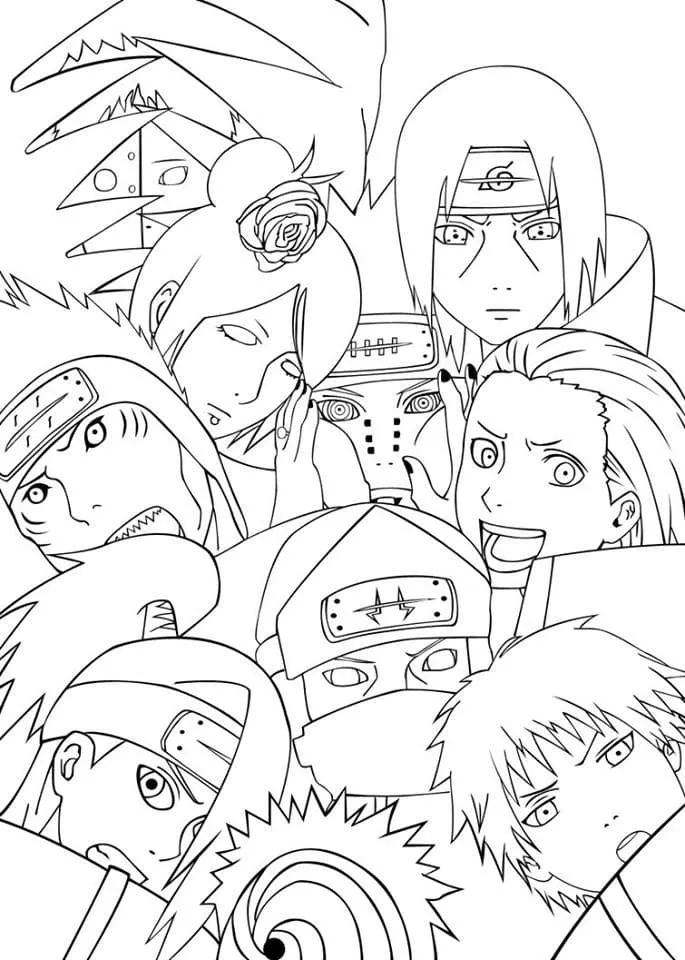 Dibujos para colorear e imprimir Naruto