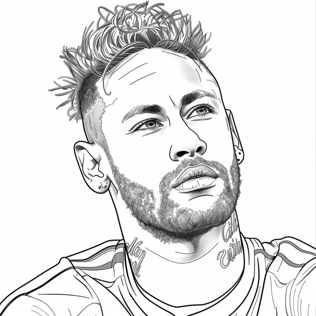 Dibujos para colorear e imprimir Neymar