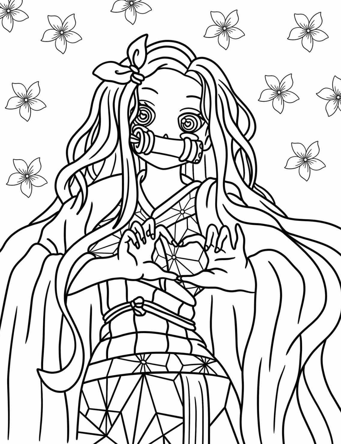 Dibujos para colorear e imprimir Nezuko