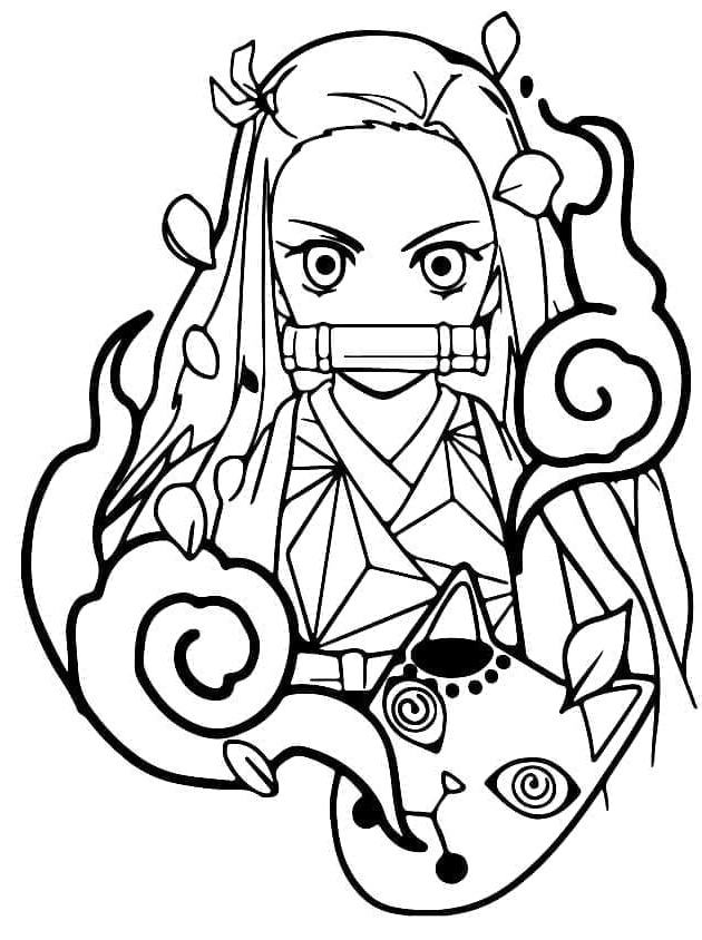 Dibujos para colorear e imprimir Nezuko