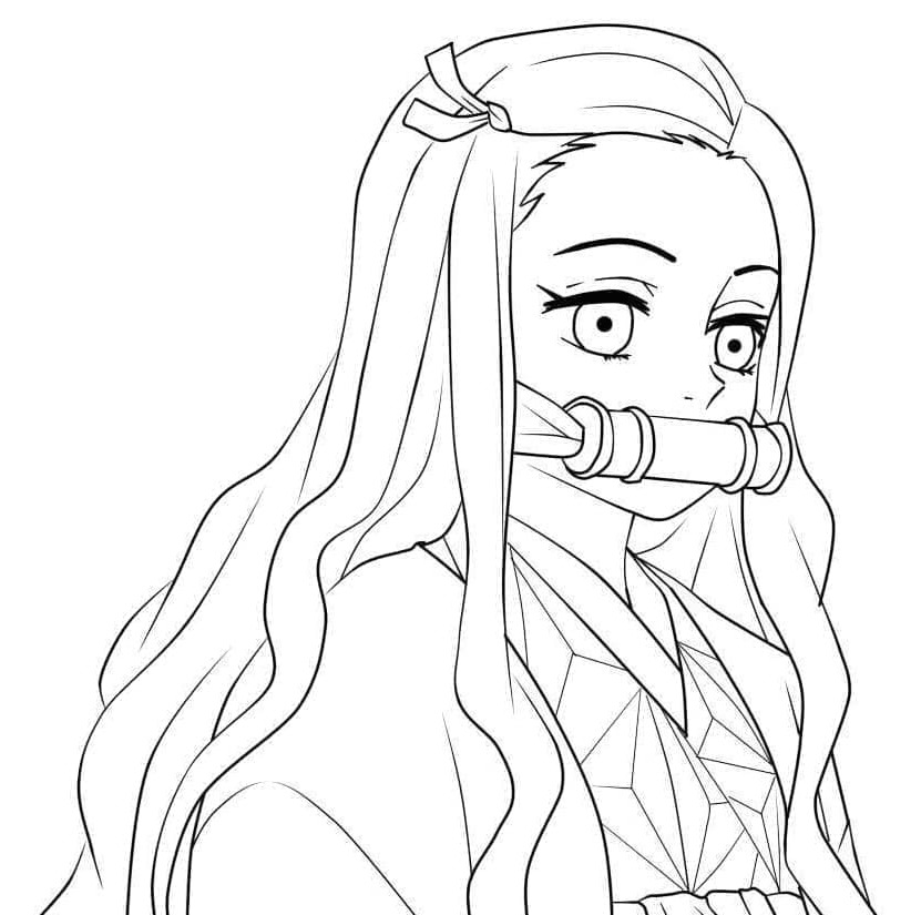 Dibujos para colorear e imprimir Nezuko