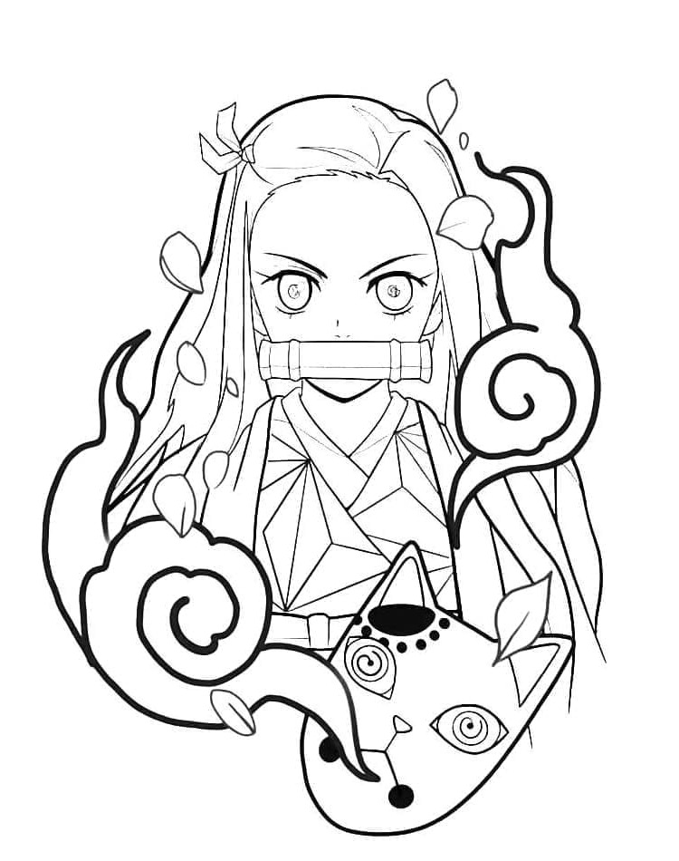 Dibujos para colorear e imprimir Nezuko