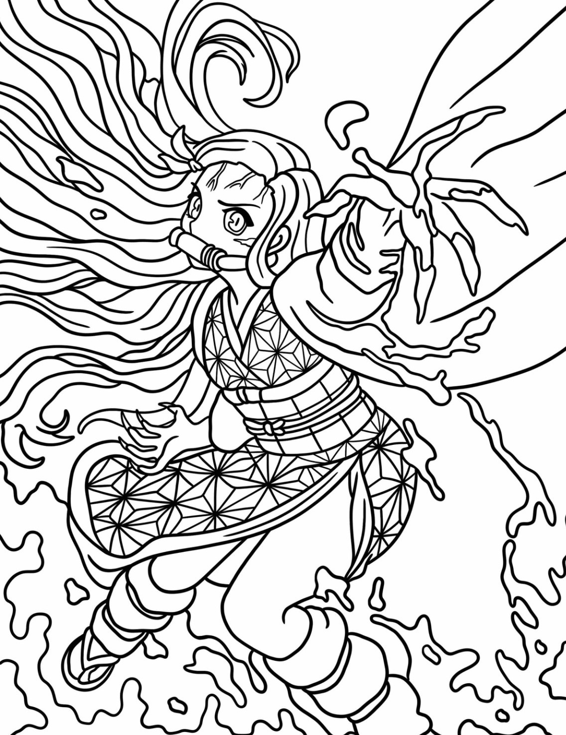 Dibujos para colorear e imprimir Nezuko