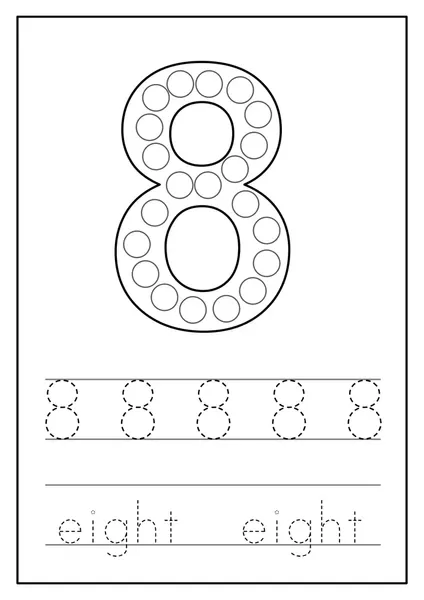 Dibujos para colorear e imprimir Number Eight