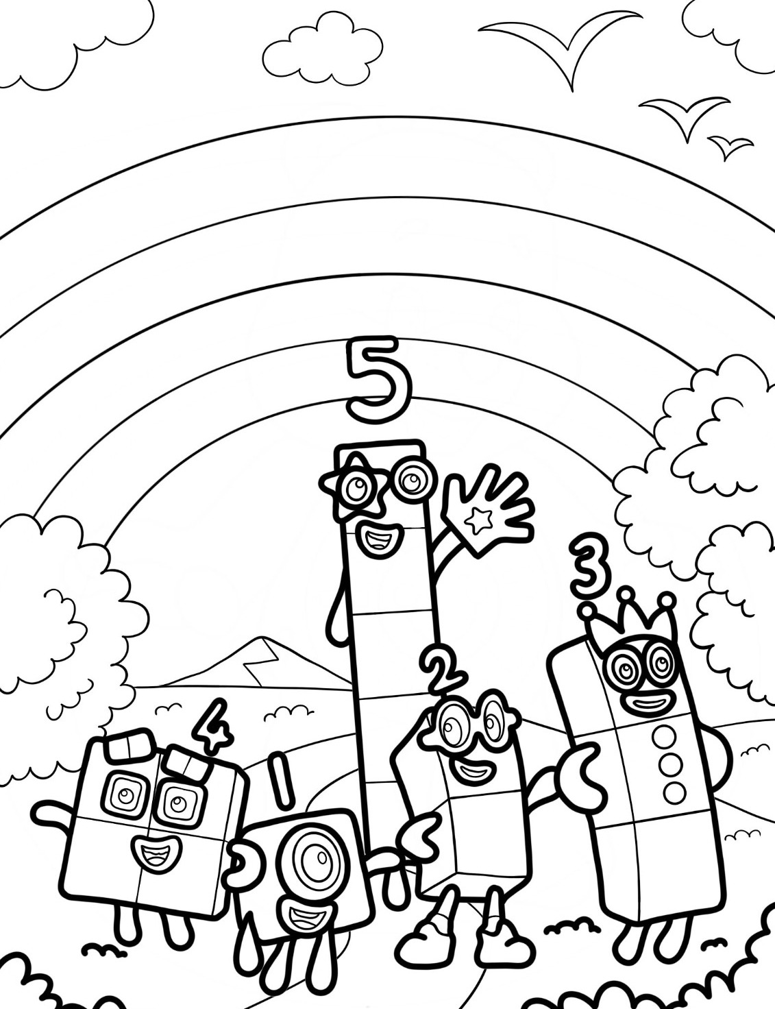 Dibujos para colorear e imprimir Numberblocks