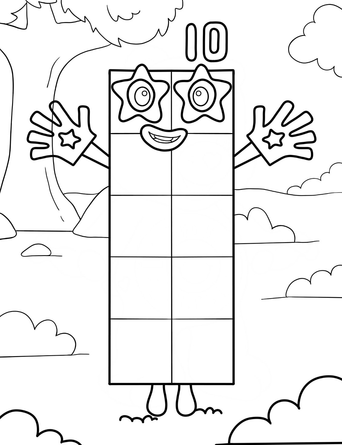 Dibujos para colorear e imprimir Numberblocks