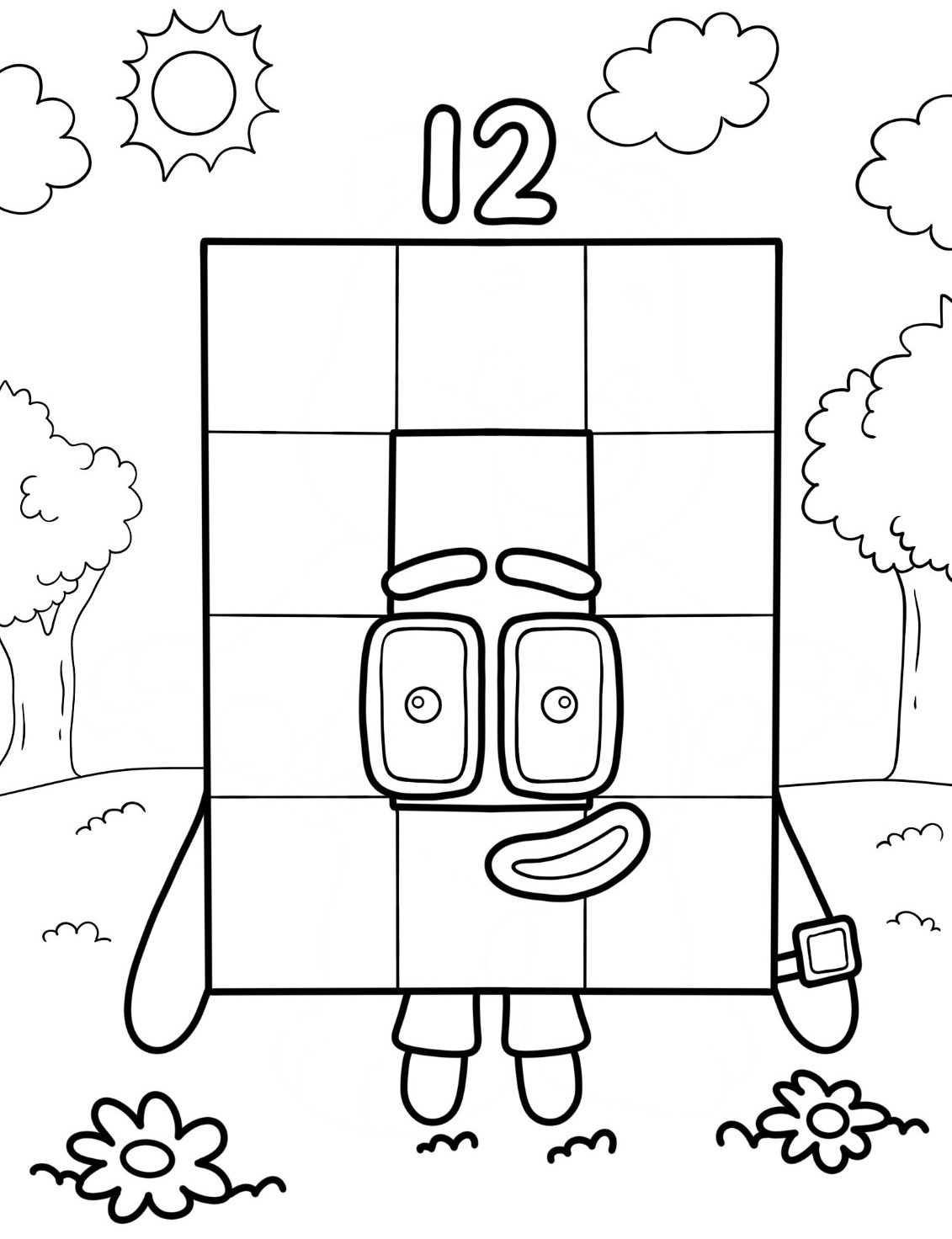 Dibujos para colorear e imprimir Numberblocks