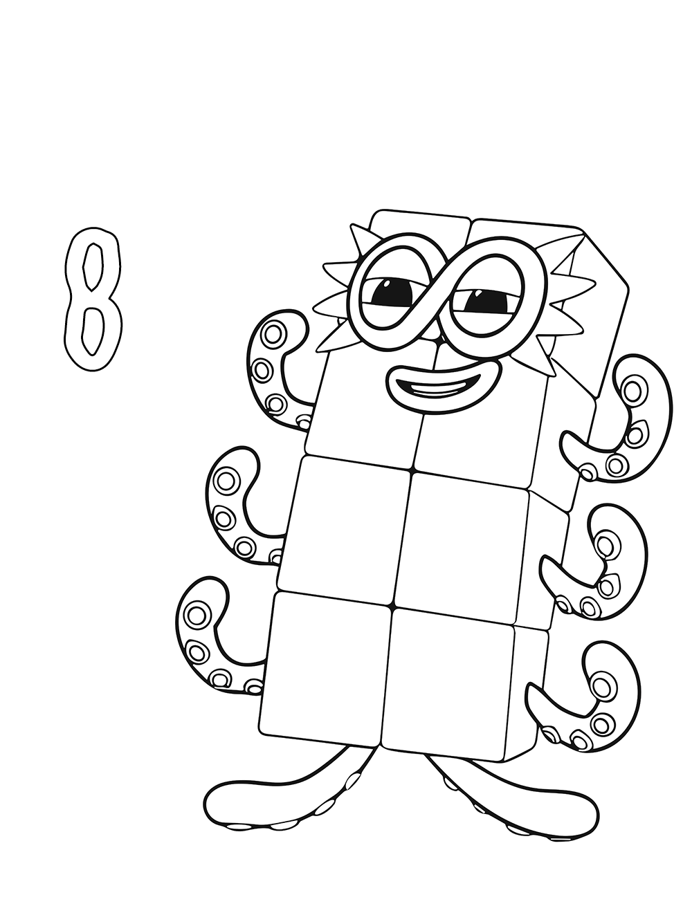 Dibujos para colorear e imprimir Numberblocks