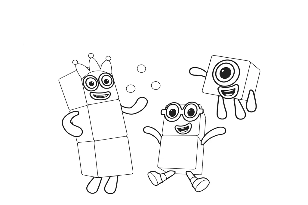 Numberblocks coloring pages 39