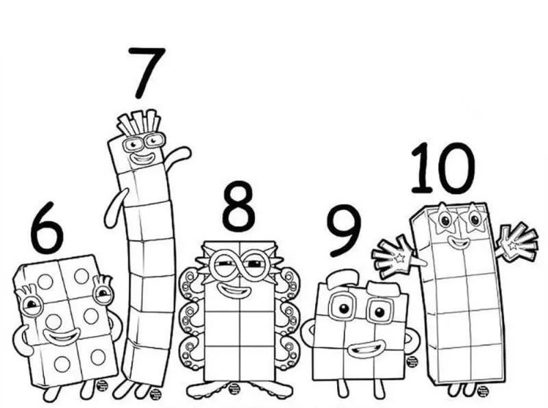 Dibujos para colorear e imprimir Numberblocks