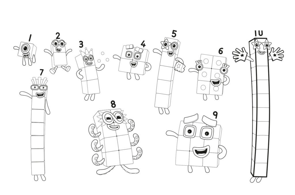 Dibujos para colorear e imprimir Numberblocks