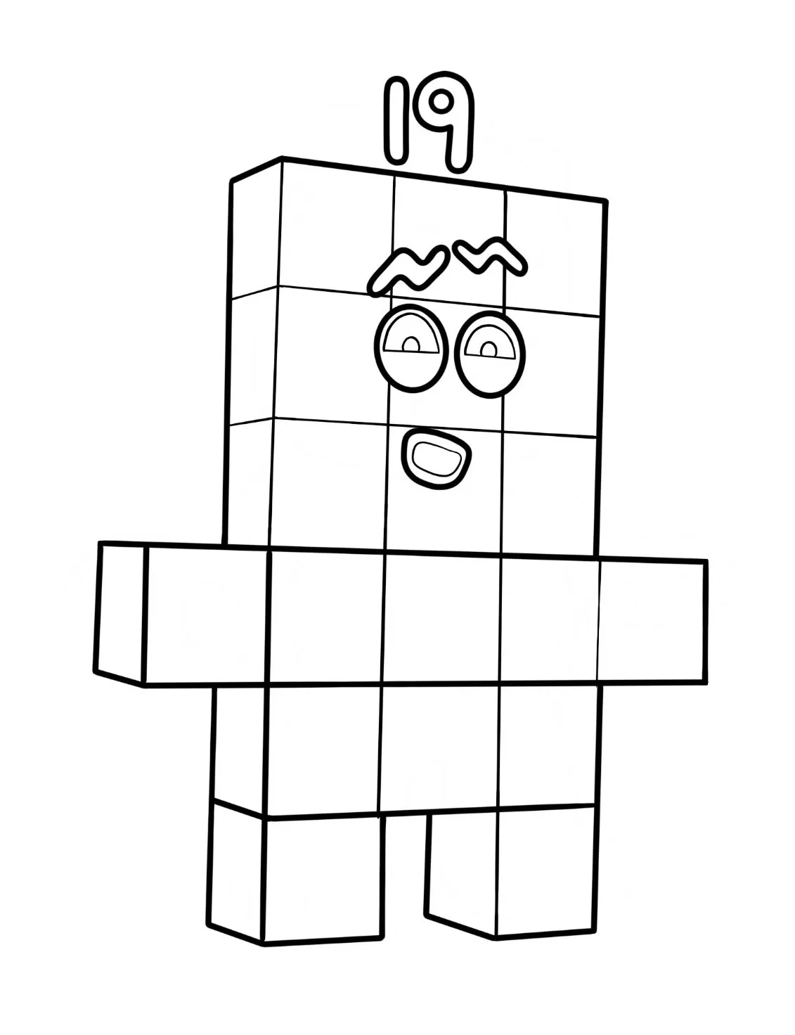 Dibujos para colorear e imprimir Numberblocks