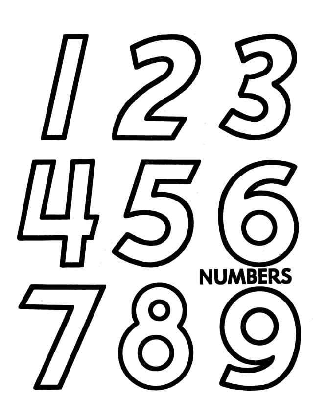 Dibujos para colorear e imprimir Numbers