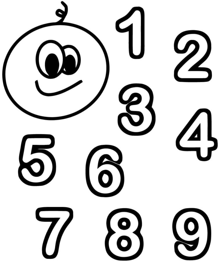 Numbers coloring pages 12