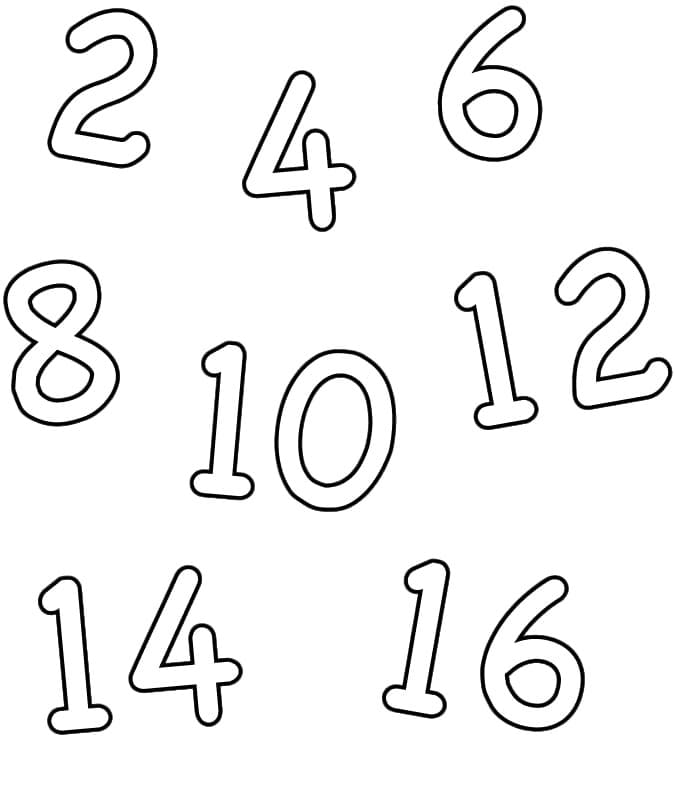 Dibujos para colorear e imprimir Numbers