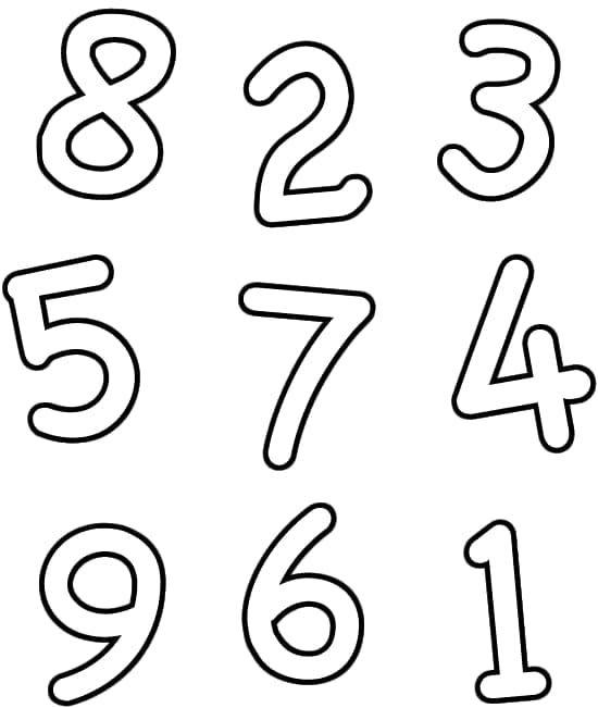 Dibujos para colorear e imprimir Numbers