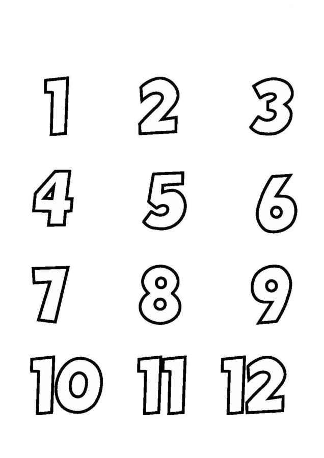 Dibujos para colorear e imprimir Numbers