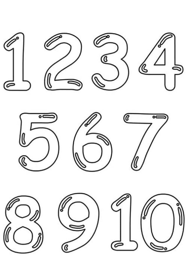 Dibujos para colorear e imprimir Numbers