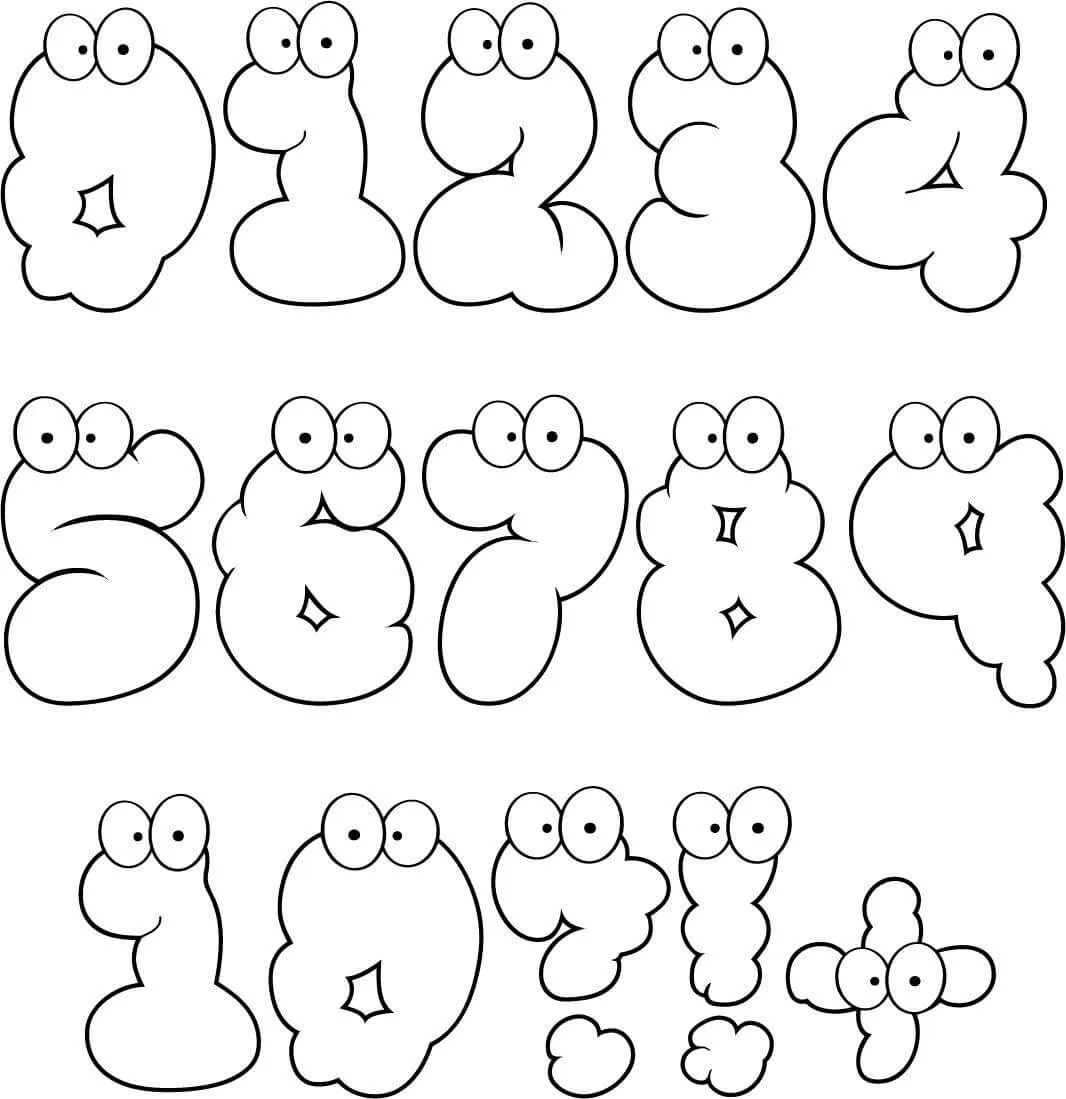 Dibujos para colorear e imprimir Numbers