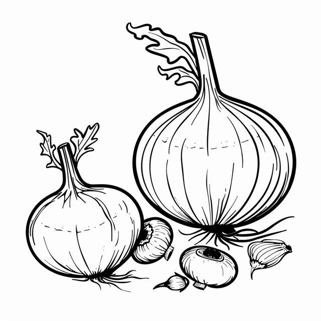 Onion coloring pages 28