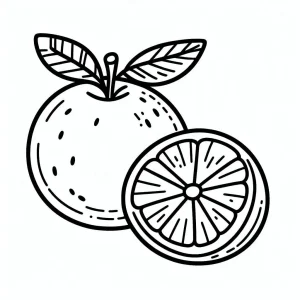 Oranges coloring pages 4